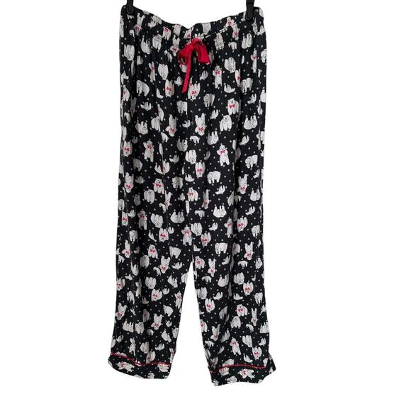 Victoria's Secret Sleepwear M Dreamer Dancing Polar Bears Flannel 2pc Pajama Set - Picture 9 of 16